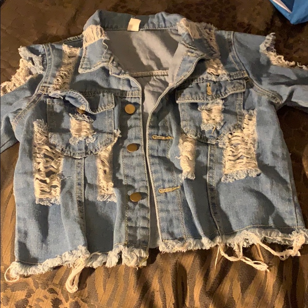 Destressed Jean jacket